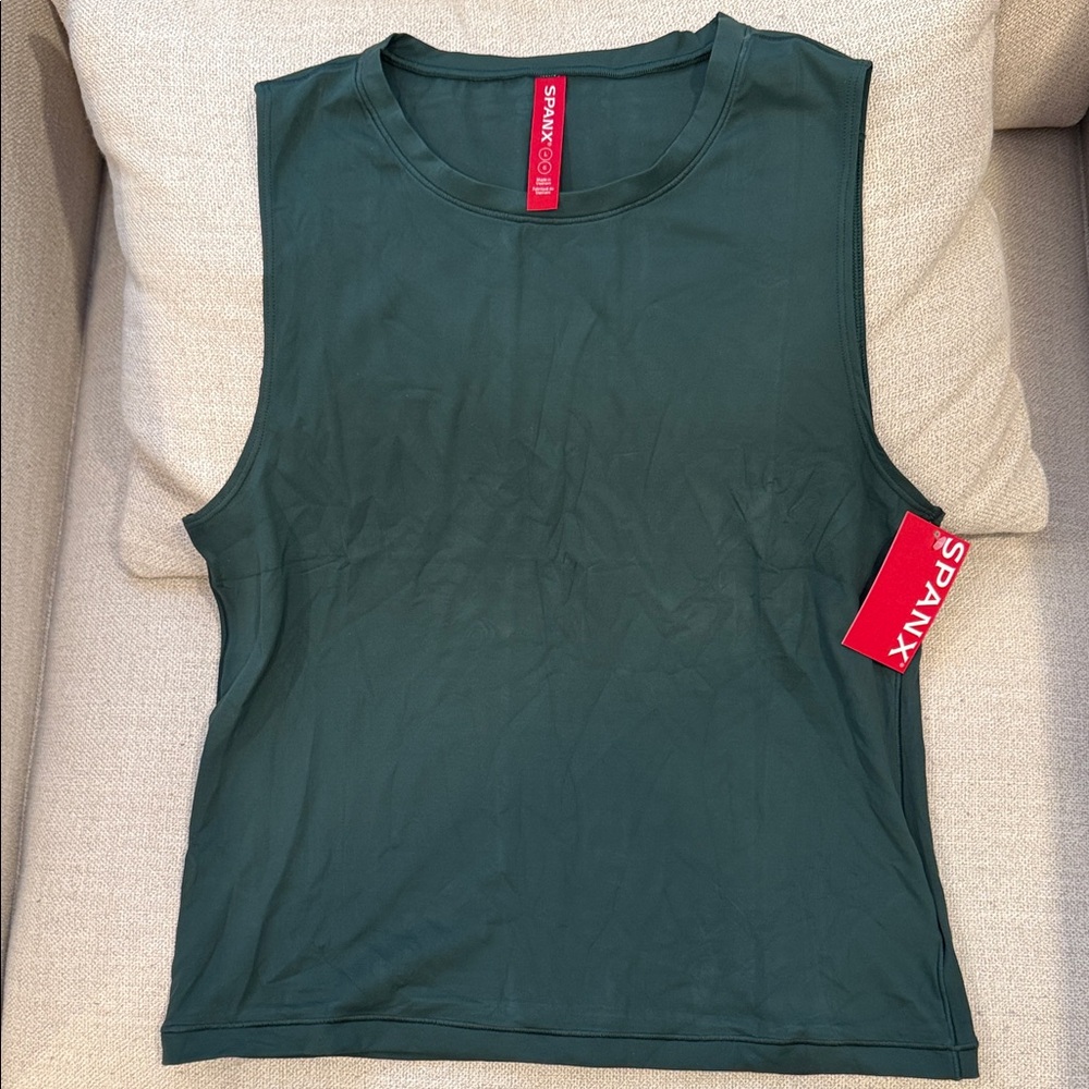 SPANX meridian Green Sleeveless Tank Top